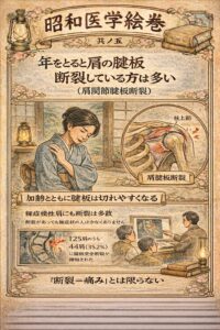 年をとると肩の腱板断裂している方は多い（肩関節腱板断裂）