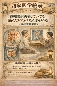 脊柱管が狭窄していても痛くない方はたくさんいる（脊柱管狭窄症）