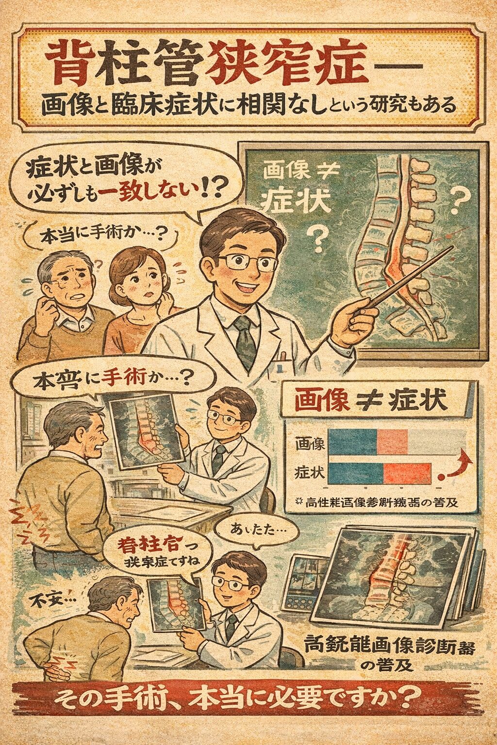 脊柱管狭窄症 ― 画像と症状は必ずしも一致しません