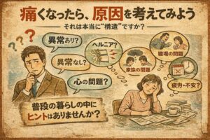 痛くなったら、まず原因を考えてみよう