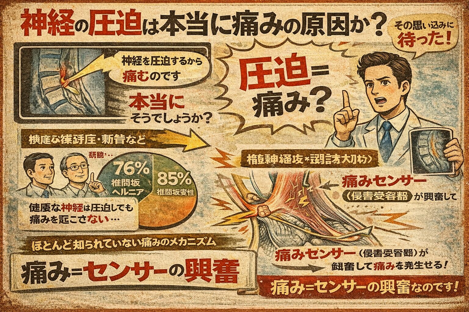 神経の圧迫が本当に痛みを生むのか?