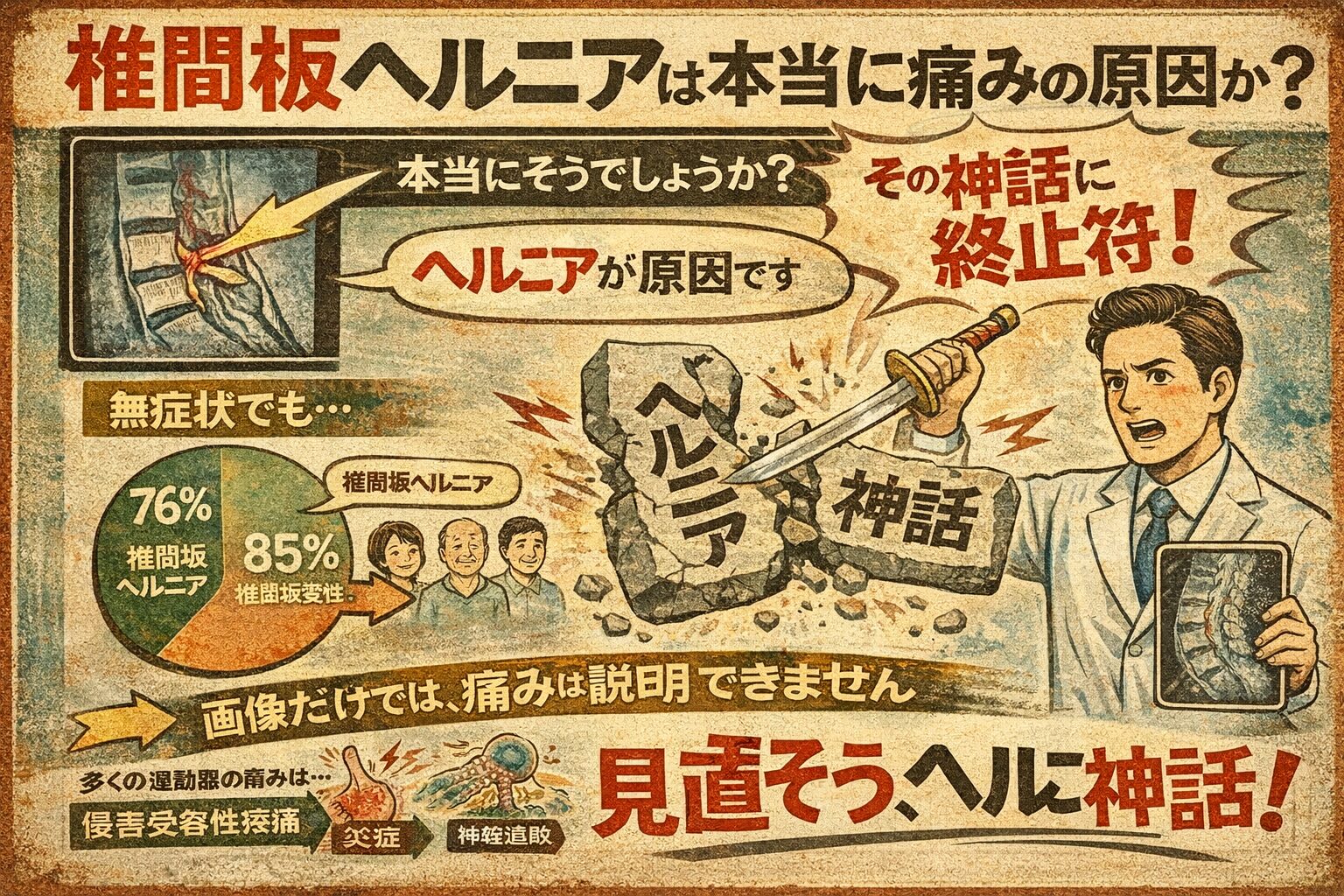 椎間板ヘルニアは本当に痛みの原因になるのか?