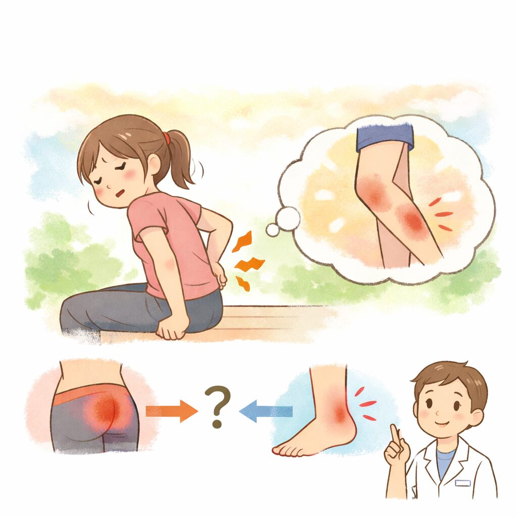 痛みがある場所に原因があるとは限らない