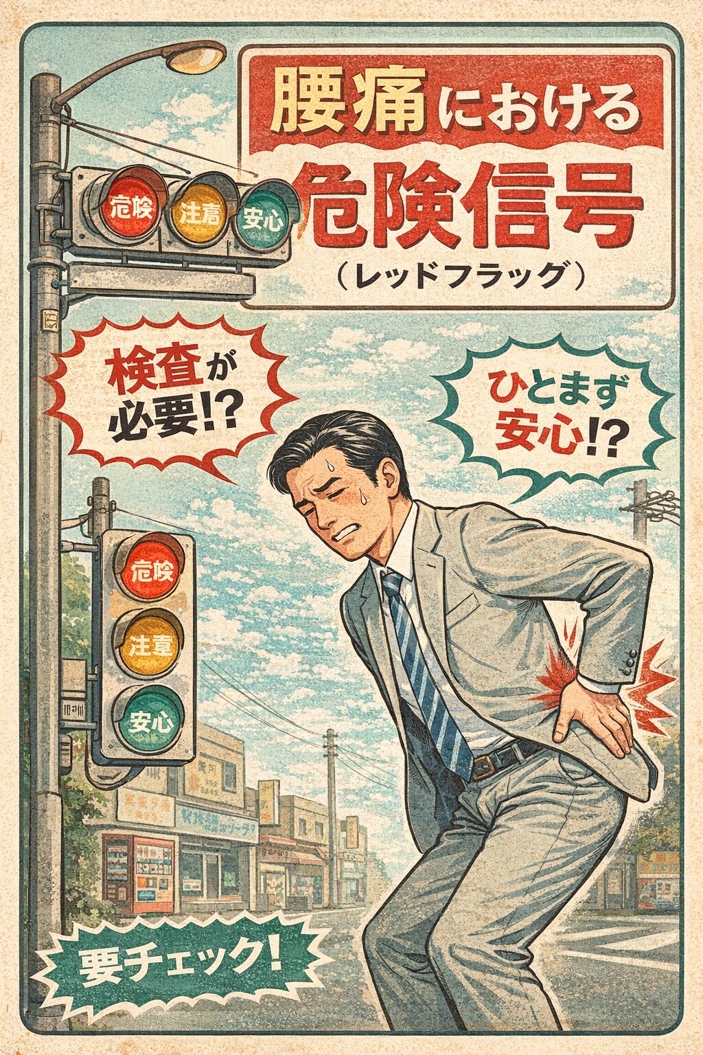 腰痛における危険信号(レッドフラッグ)