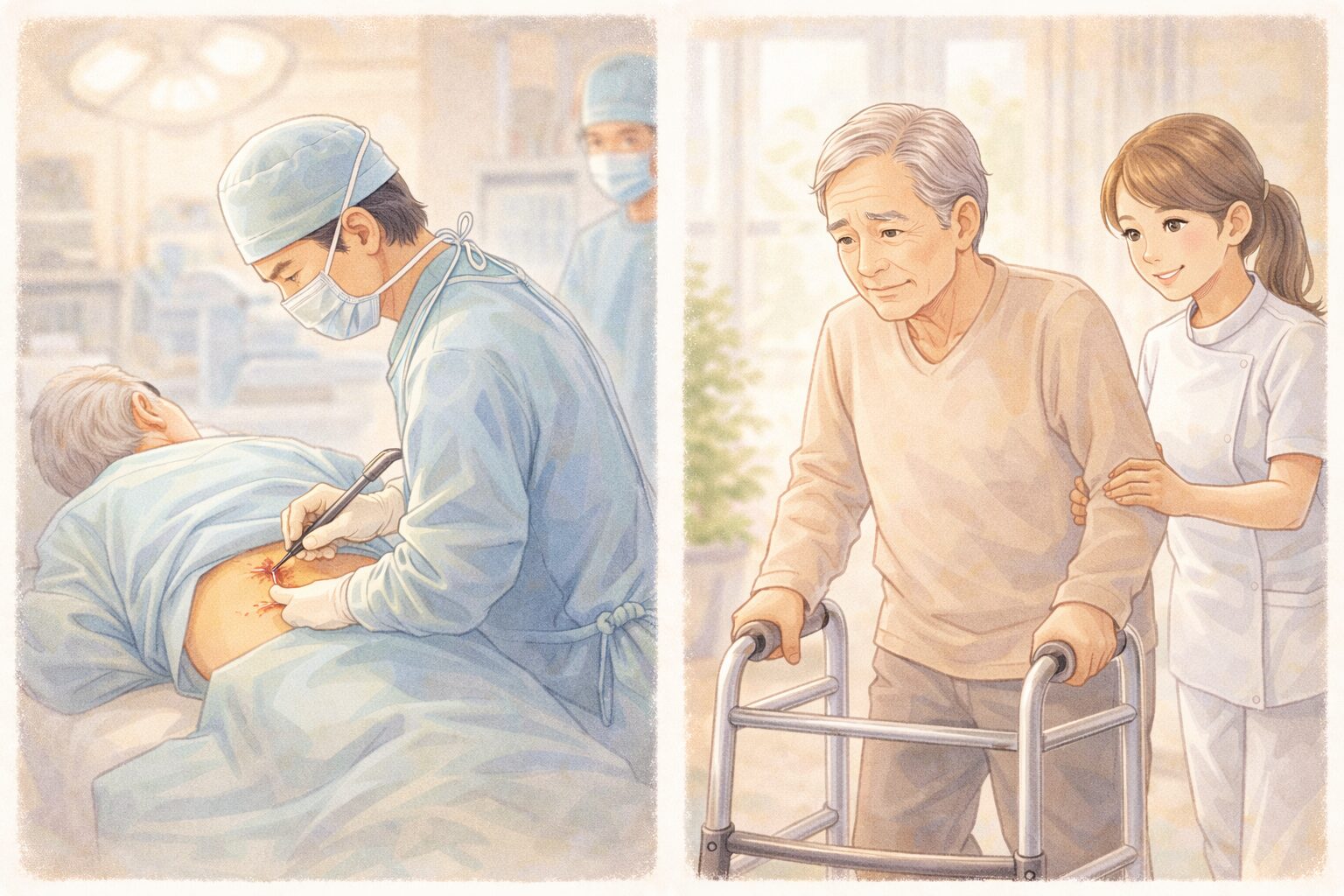 脊柱管狭窄症への減圧術と理学療法、二年後の身体機能に差なし