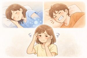 低血糖と夜中の噛み締めで起こる頭痛の理由|朝のアゴ痛はなぜ起きる?