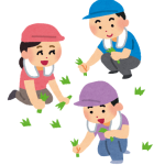 草むしりの姿勢
