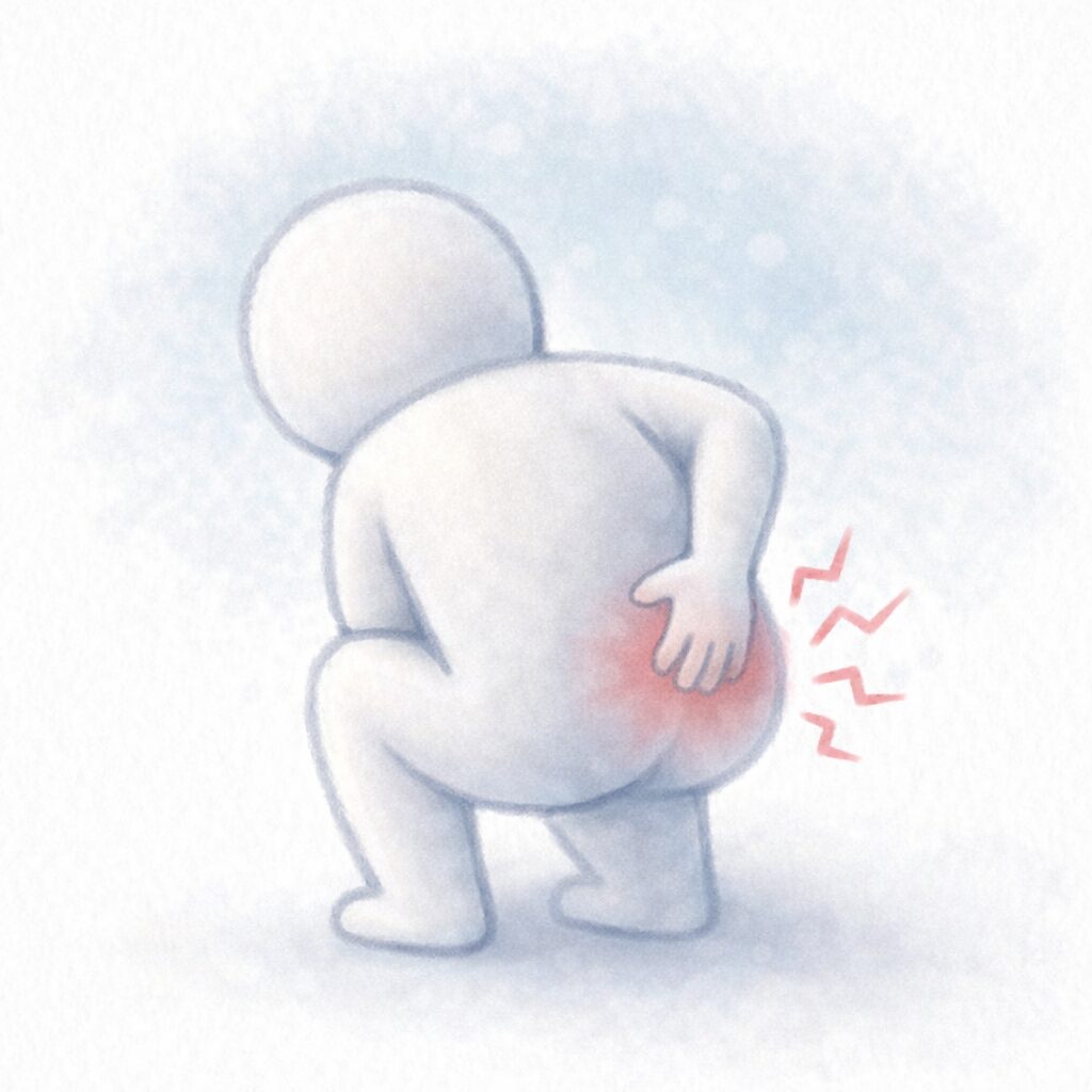 同じ姿勢で痛い・動かすと楽になるお尻の痛み|筋膜性疼痛症候群の可能性と対処法