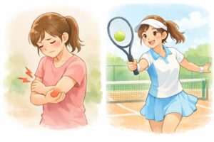 テニス肘の原因　治療と対策を考える