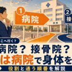 交通事故後は整形外科と接骨院のどちらへ行けばよい？→まずは病院へ